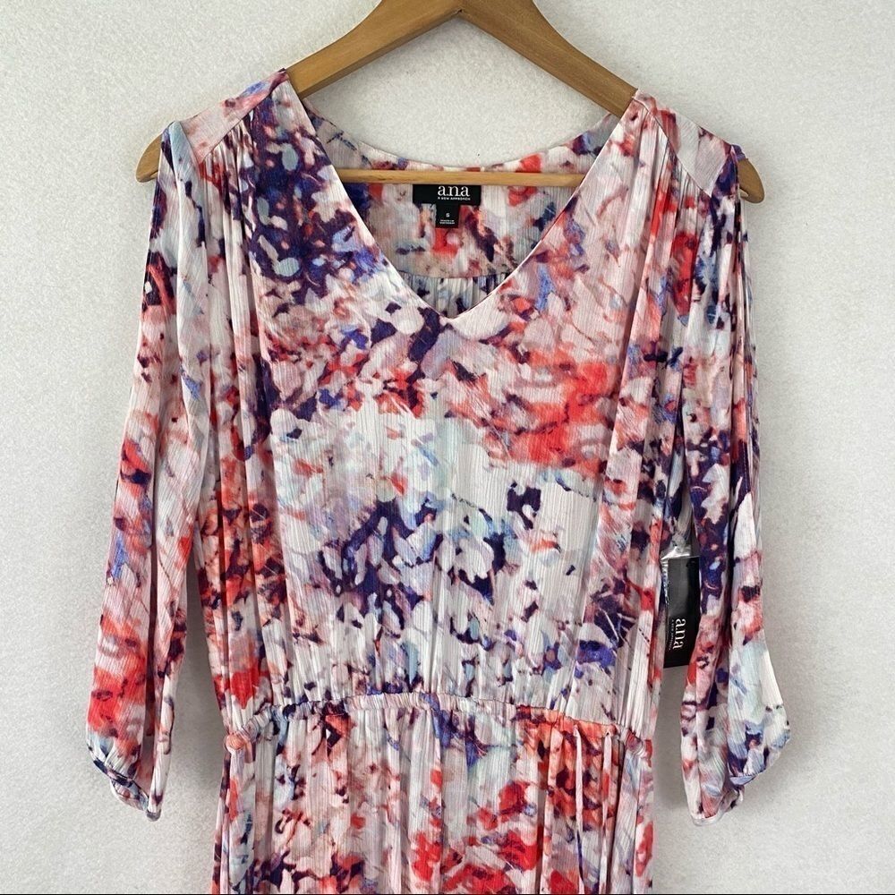 a.n.a. High Low Floral Print Split Sleeves Dress - Picture 2 of 11